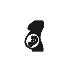 Woman Pregnant Silhouette Icon