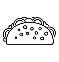 Kid Taco Icon Outline Mexican Food