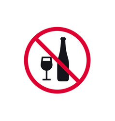 No Drink Alcohol Prohibited Sign Forbidden Sticker