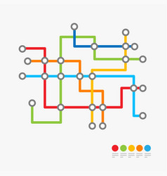 Underground Metro Map Or Subway Transportation