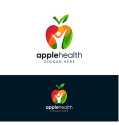 Colorful Health Apple Logo Design