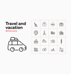 Travel And Vacation Icons