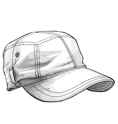 White Baseball Cap On Isolated Background