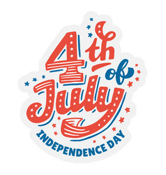 4th Of July Lettering Sticker