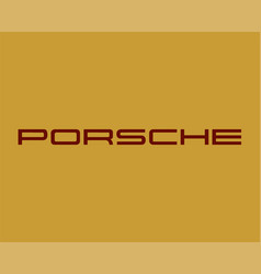 Porsche Logo Brand Car Symbol Name Red Design