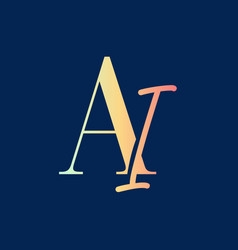 Ai Initial Logo Design With Elegant Handwriting