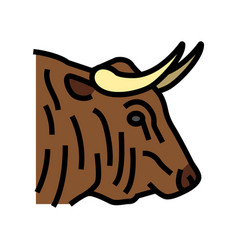 Bull Animal Zoo Color Icon