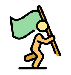 Human Resources Flag Icon Flat