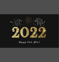 New Years Template With Gold And Glitter Font