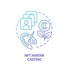 Nft Avatar Casting Blue Gradient Concept Icon