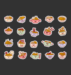 Cute Kawaii Bowl Of Noodles Sticker Bookmark