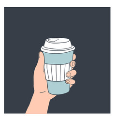 Hand Holding Reusable Coffee Cup