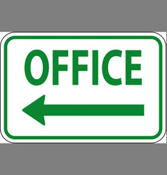 Office Left Arrow Sign On White Background