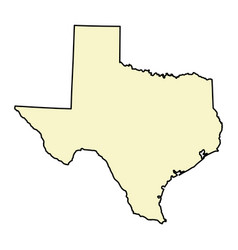 Texas Map Shape United States Of America Flat