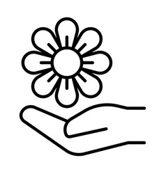 Flower In Hand Icon