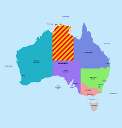 Northern Territory On Australia Map