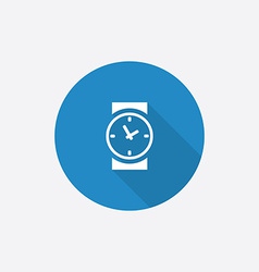 Reload Flat Blue Simple Icon with long shadow Vector Image