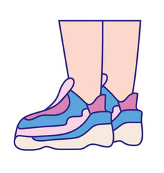 Blue And Purple Sneakers