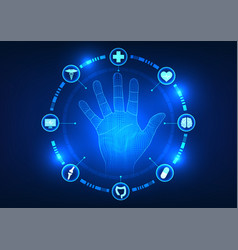 Medical Technology Hand Inside Circle