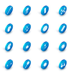 Set Dna Symbol And Virus Blood Test Virus Spread