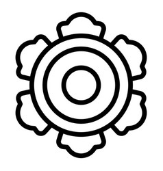 Top View Flower Icon Outline Woman Yoga