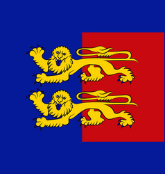 Flag Of Manche In Normandy Is A Region Of France