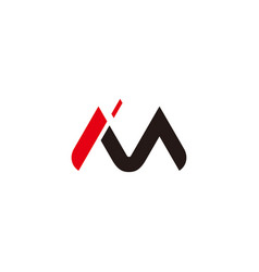 Letter Mi Motion Arrow Colorful Logo