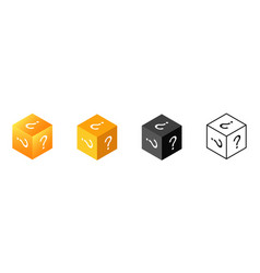 Mystery Box Gift Question Icon Set