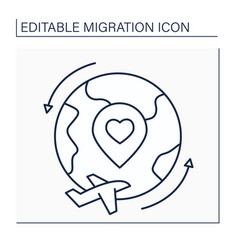 Repatriation Line Icon