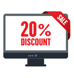 20 Percent Discount Sale Tag On Tv Screen