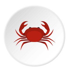 Red King Crab Icon Circle