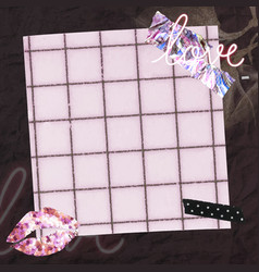 Girly Collage Wallpaper Background Pink Grid