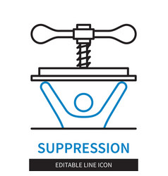 Suppression Editable Line Icon