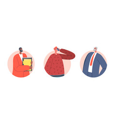 Diverse Business Men Isolated Icons Or Avatars