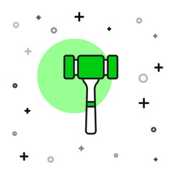 Filled Outline Auction Hammer Icon Isolated