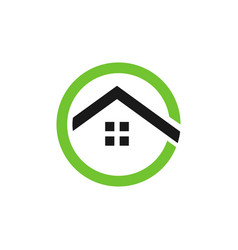 Green House Icon Logo