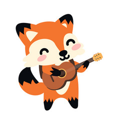 Red Fox Playing The Guitar Classic