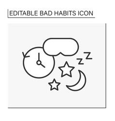 Sleep Addiction Line Icon