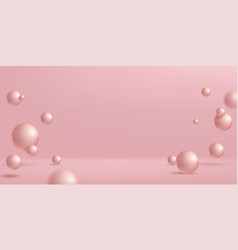 3d Realistic Of Pink Ball Horizontal Background