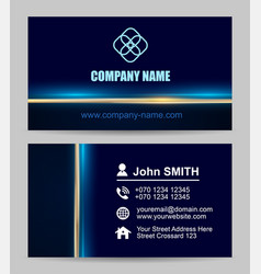 Abstract Blue Business Card Template