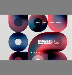 Circles And Round Shapes Landing Page Abstract