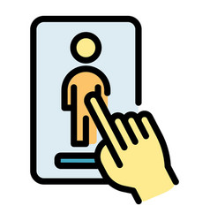 Human Resources Tablet Icon Flat