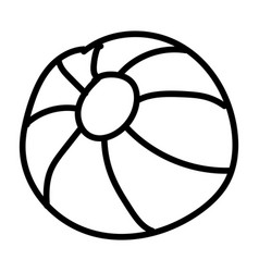 Isolated Beach Ball Sketch Icon