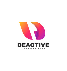 Logo Deactivate Gradient Colorful Style