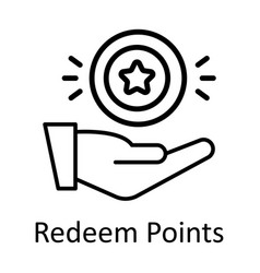 Redeem Points Outline Icons Simple Stock