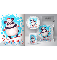 Snowboard Panda - Mockup For Your Idea