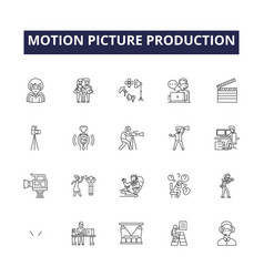 Motion Picture Production Line Icons