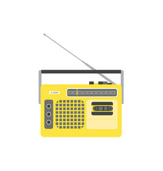 An Old Yellow Radio With Antenna