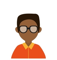 Dark Skin Faceless Man Portrait Icon