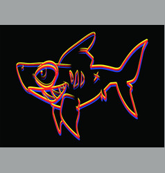 Glitch Shark Tattoo Design